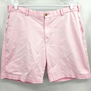 Peter Millar Shorts Mens Size 40 Preppy Pink Chino Golf Tennis Flat Front Cotton